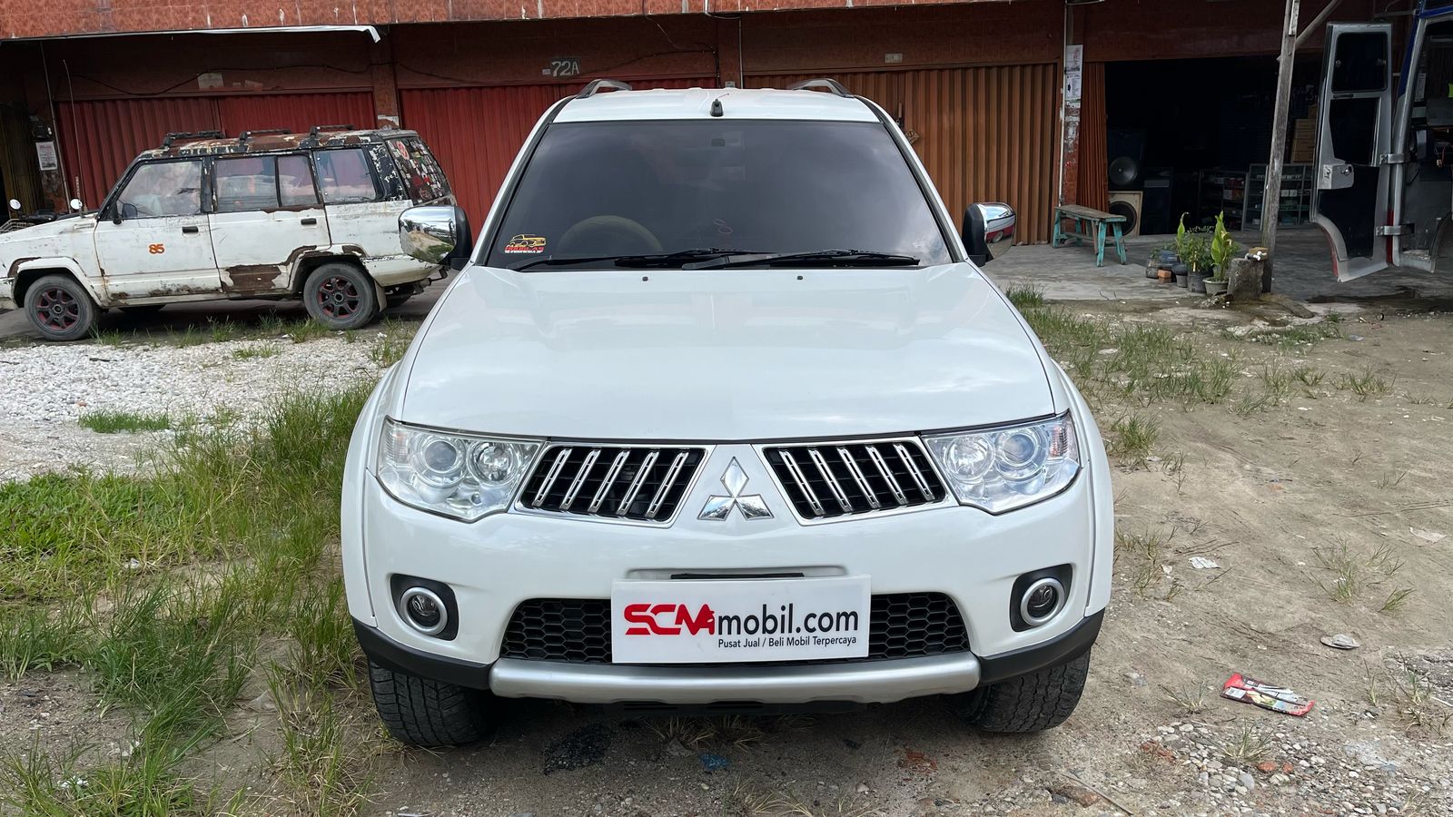 Side view of a black car